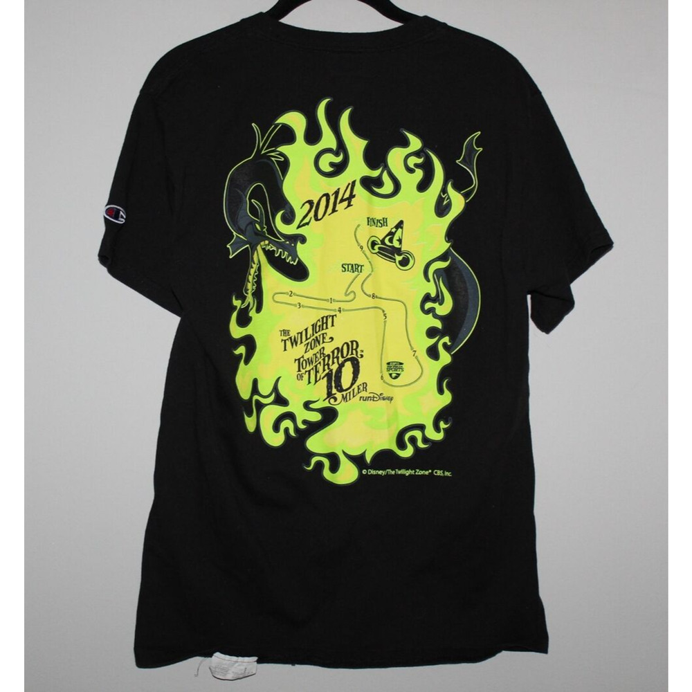 Champion Run Disney 2014 I DID IT Twilight Zone Tower of Terror T-shirt Medium - Picture 6 of 15